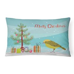 12 x 3 x 16 in. Lizard Canary Merry Christmas Canvas Fabric Decorative Pillow