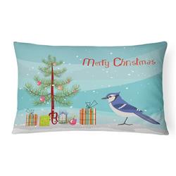 12 x 3 x 16 in. Jay Bird Merry Christmas Canvas Fabric Decorative Pillow
