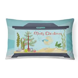 12 x 3 x 16 in. Elephant Ear Betta Merry Christmas Canvas Fabric Decorative Pillow