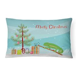 12 x 3 x 16 in. Chameleon Merry Christmas Canvas Fabric Decorative Pillow