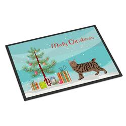 18 x 27 in. Pixie Bob No.3 Cat Merry Christmas Indoor or Outdoor Mat