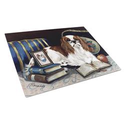 Cavalier Spaniel Perfect Student Glass Cutting Board - Large