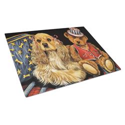 Cocker Spaniel Annie & Henri Glass Cutting Board - Large