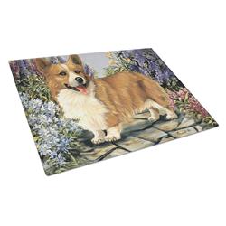 Corgi Garden Georgi Glass Cutting Board - Large