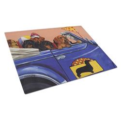 Dachshund Dachsmobile Glass Cutting Board - Large