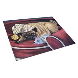 Pug Goodnight Sweetheart Glass Cutting Board - Large