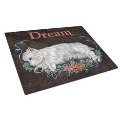 Westie Dream Glass Cutting Board - Large
