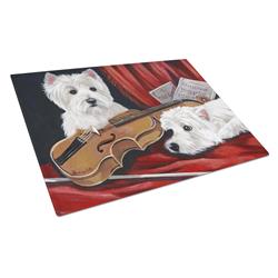 Westie Fiddlers Glass Cutting Board - Large