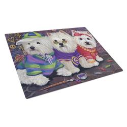 Westie Free Spirits Glass Cutting Board - Large