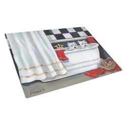 Westie Pour Le Bain Bathtime Glass Cutting Board - Large