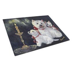 Westie Westies Aglow Glass Cutting Board - Large