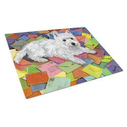 Picture of Carolines Treasures PPP3289LCB Westie Zoes Mail Glass Cutting Board - Large