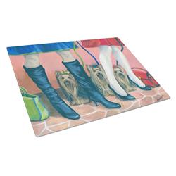 Yorkshire Terrier Yorkie on the Go Glass Cutting Board - Large