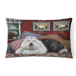 12 x 3 x 16 in. Old English Sheepdog Sweet Dreams Canvas Fabric Decorative Pillow