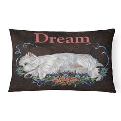 12 x 3 x 16 in. Westie Dream Canvas Fabric Decorative Pillow