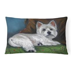 12 x 3 x 16 in. Westie Wake Up Canvas Fabric Decorative Pillow