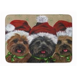 19 x 27 in. Cairn Terrier Christmas Ceaser & Co Machine Washable Memory Foam Mat