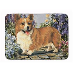 19 x 27 in. Corgi Garden Georgi Machine Washable Memory Foam Mat