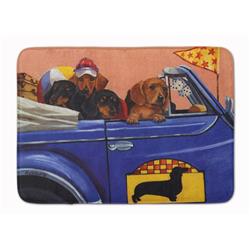 19 x 27 in. Dachshund Dachsmobile Machine Washable Memory Foam Mat