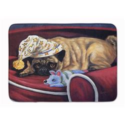 19 x 27 in. Pug Goodnight Sweetheart Machine Washable Memory Foam Mat