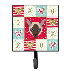 4.25 x 1 x 7 in. Siamese Modern Cat Love Leash or Key Holder
