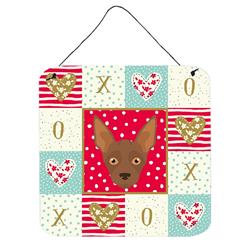 6 x 6 in. Abyssinian Sand Terrier Love Wall or Door Hanging Prints