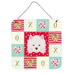 6 x 6 in. American Eskimo Love Wall or Door Hanging Prints