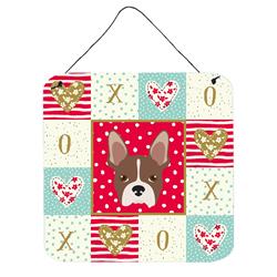 6 x 6 in. Boston Terrier Love Wall or Door Hanging Prints