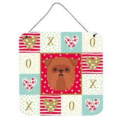 6 x 6 in. Brussels Griffon Love Wall or Door Hanging Prints
