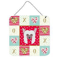 6 x 6 in. Chinese Crested Love Wall or Door Hanging Prints