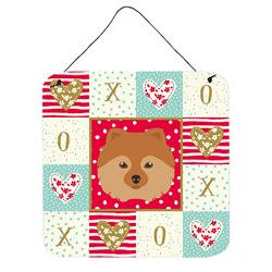 6 x 6 in. German Spitz Love Wall or Door Hanging Prints