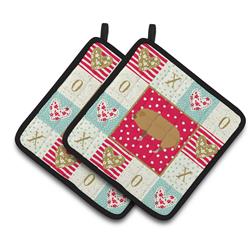 CK5361PTHD 7.5 x 7.5 in. Hungarian Mangalica Pig Love Pair of Pot Holders