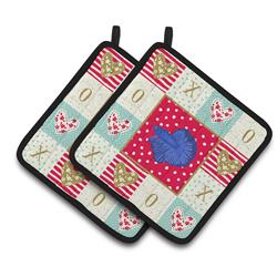 CK5468PTHD 7.5 x 7.5 in. Delta Tail Betta Fish Love Pair of Pot Holders