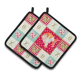 CK5474PTHD 7.5 x 7.5 in. Lionhead Goldfish Love Pair of Pot Holders