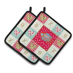 CK5485PTHD 7.5 x 7.5 in. Dwarf Gourami Love Pair of Pot Holders