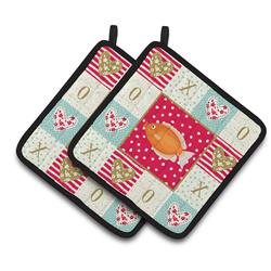 CK5488PTHD 7.5 x 7.5 in. Kissing Gourami Love Pair of Pot Holders