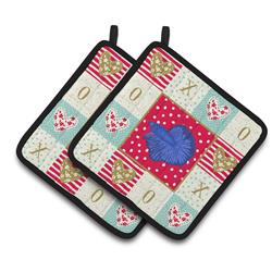CK5493PTHD 7.5 x 7.5 in. Super Delta Tail Betta Love Pair of Pot Holders