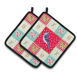 CK5513PTHD 7.5 x 7.5 in. Jay Bird Love Pair of Pot Holders