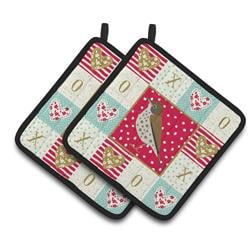 7.5 x 7.5 in. Thrush Love Pair of Pot Holders