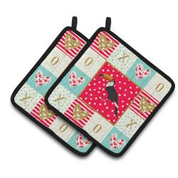 CK5517PTHD 7.5 x 7.5 in. Toucan Love Pair of Pot Holders