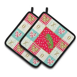 7.5 x 7.5 in. Chameleon Pair of Pot Holders