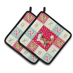 CK5711PTHD 7.5 x 7.5 in. Skookum Cat Love Pair of Pot Holders