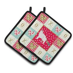 CK5728PTHD 7.5 x 7.5 in. Turkish Van No.2 Cat Love Pair of Pot Holders