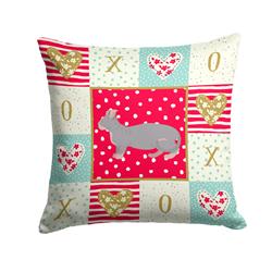 14 x 3 x 14 in. Dwelf No.1 Cat Love Fabric Decorative Pillow