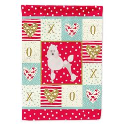 28 x 0.01 x 40 in. Poodle Love Canvas House Flag
