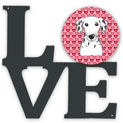 11.5 x 11.75 in. Dalmatian Metal Artwork Love Wall Decor