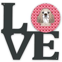 BB5286WALV 11.5 x 11.75 in. Cocker Spaniel Metal Artwork Love Wall Decor