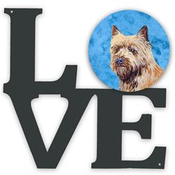 11.5 x 11.75 in. Blue Cairn Terrier Metal Artwork Love Wall Decor