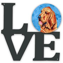 11.5 x 11.75 in. Blue Bloodhound Metal Artwork Love Wall Decor