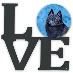 11.5 x 11.75 in. Blue Schipperke Metal Artwork Love Wall Decor